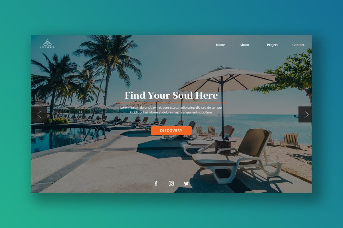 Hero Header Tropical Resort