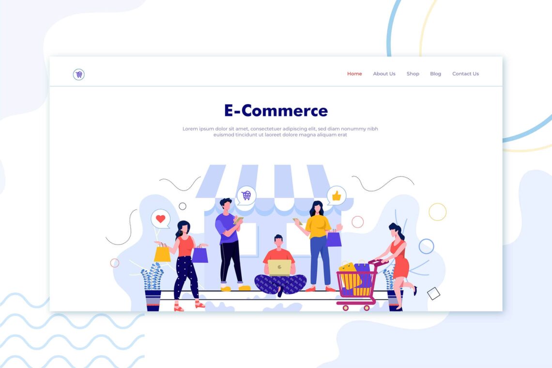 Illustration Landing Pages Popular E Commerce