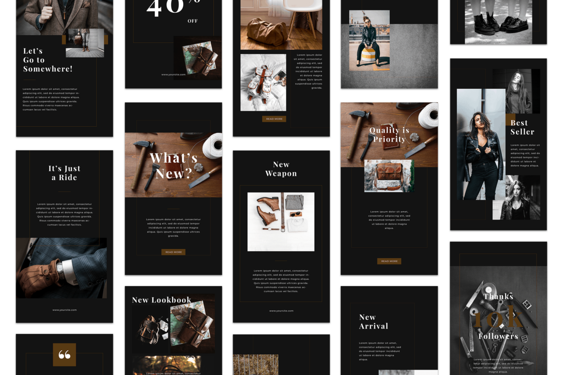 Instagram Stories Leather Fashion Theme