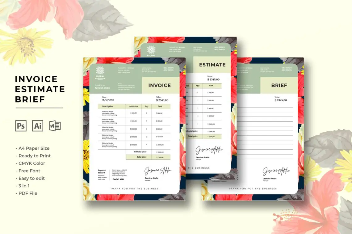 Invoice Editorial Designer Businessjpg
