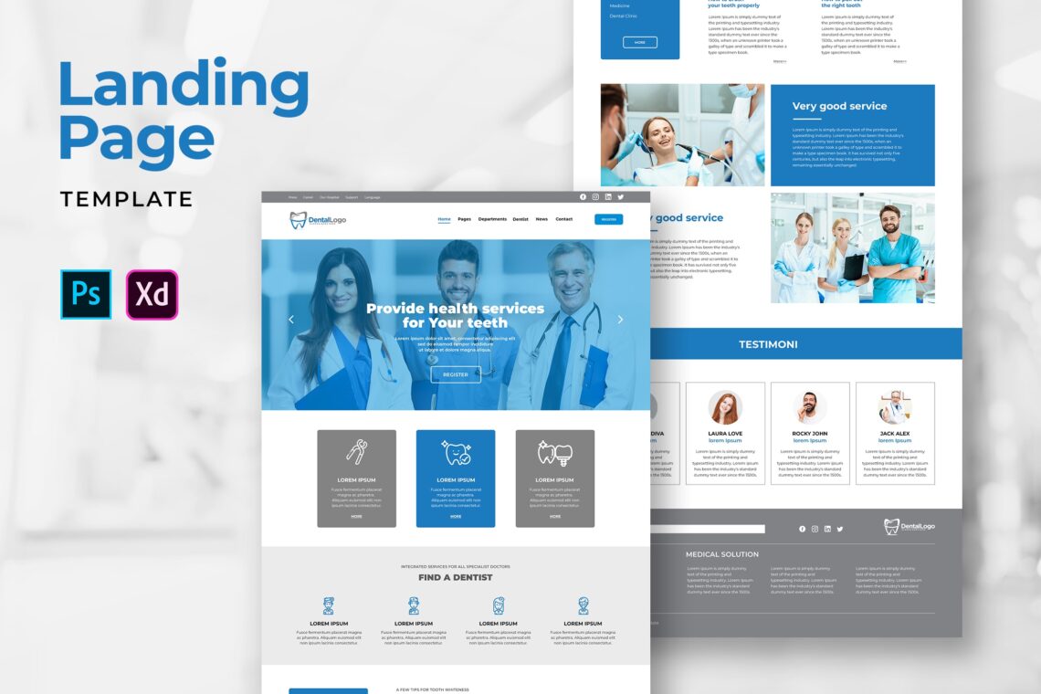 Landing Pages Health Dental Services