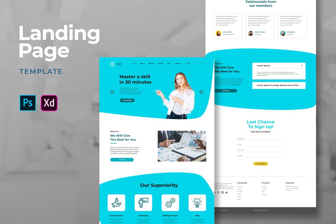 Landing Pages Professional Teacher Services