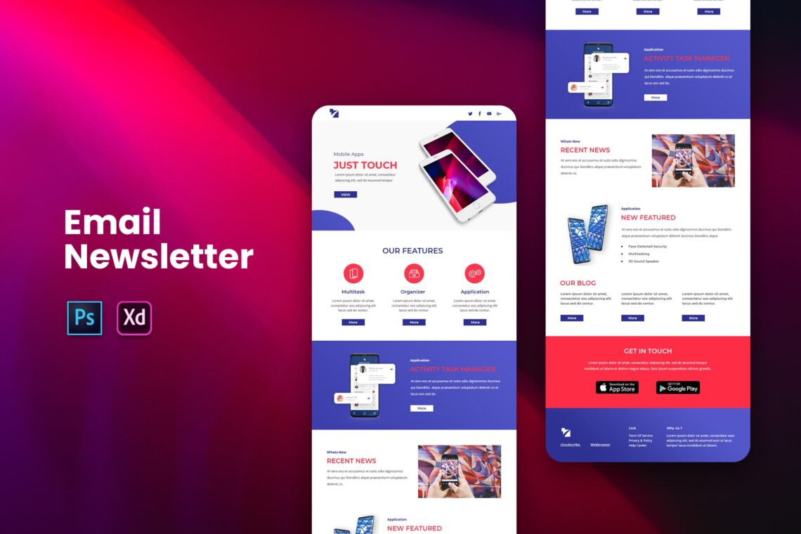 Mobile Apps Feature Email Newsletter