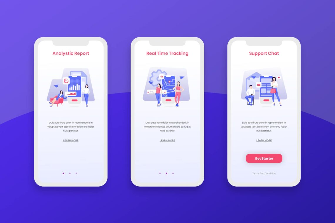 Onboarding Screens Business Tracking