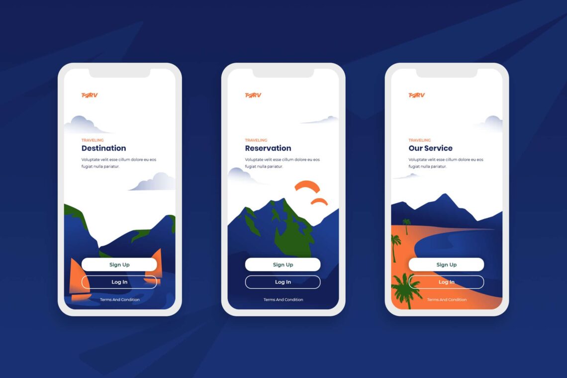 Onboarding Screens Service Reservation