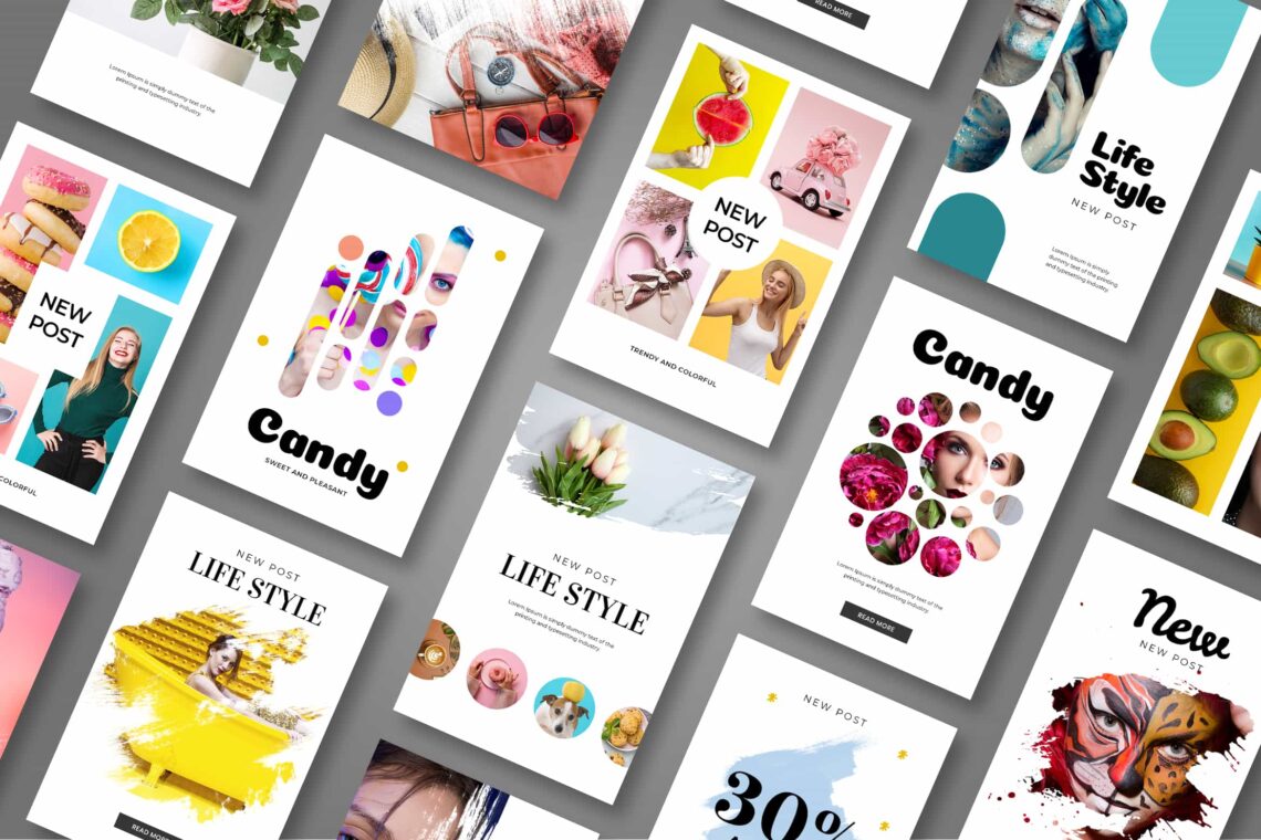 Pinterest Template Candy Lifestyle Post