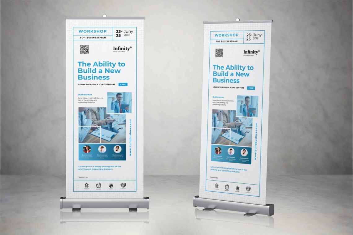 Roll Up Banner Businessman Workshop