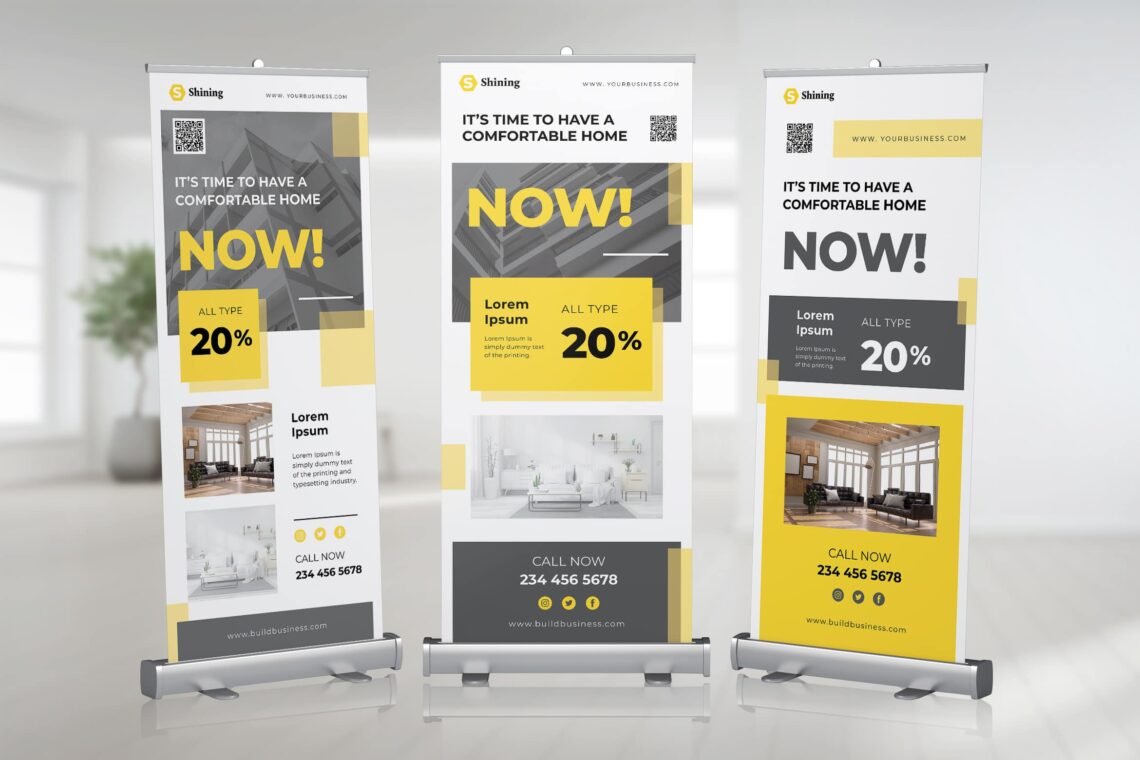 Roll Up Banner Comfortable Home Promotion