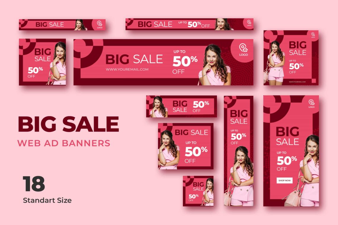 Web Banner Big Sale Fashion