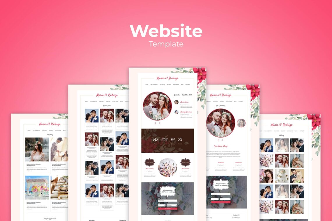 Website Template Wedding Stories