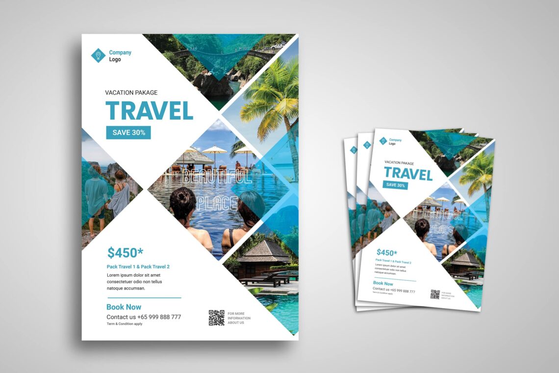 Flyer Template – Beautiful Place Travel – UI Creative Pertaining To Nice Flyer Templates