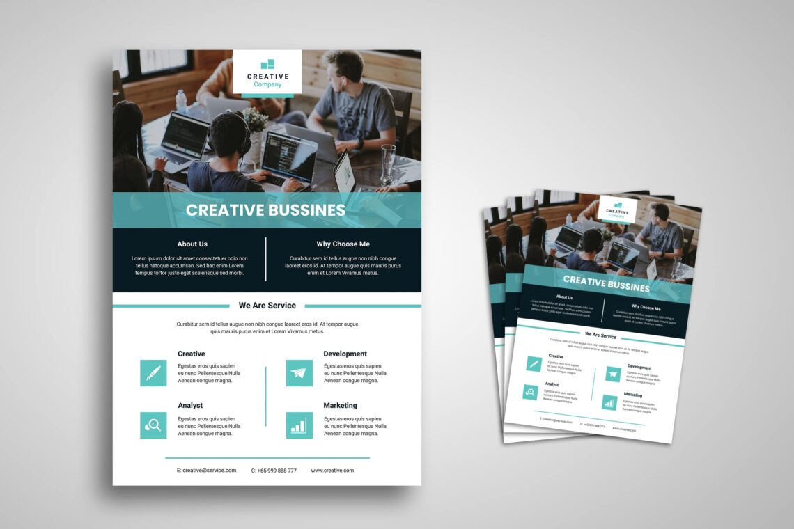 Flyer Template – Digital Marketing Service – UI Creative With Digital Flyer Templates