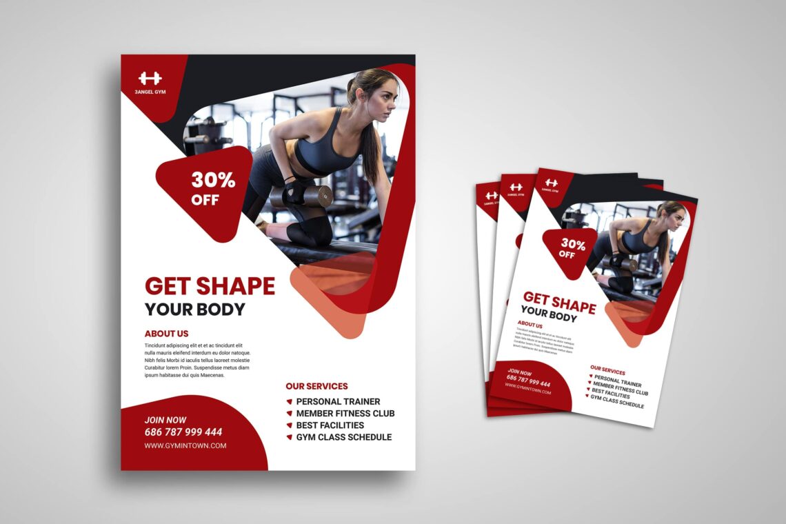Flyer Template – Fitness & Personal Trainer – UI Creative With Regard To Training Brochure Template