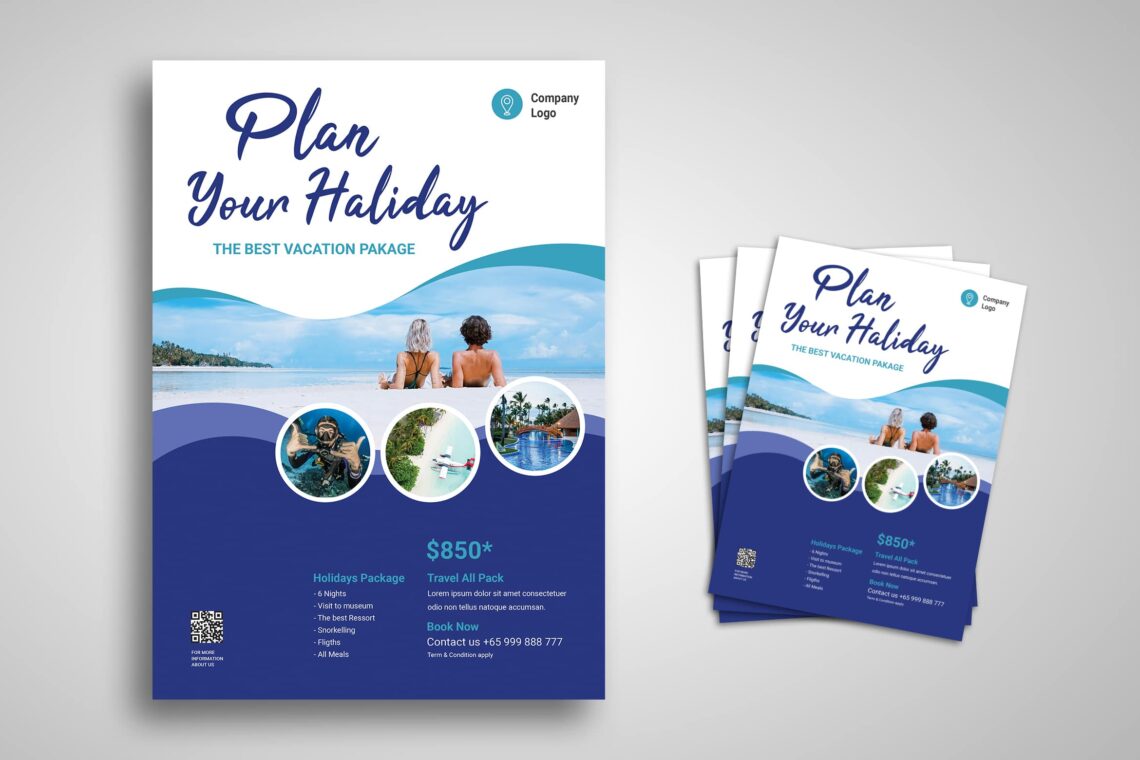 Flyer Template Holiday Package UI Creative