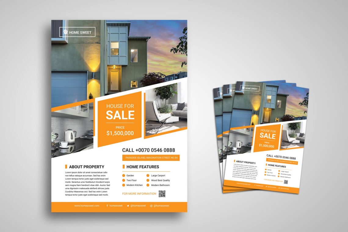Flyer Template – House For Sale – UI Creative Intended For House For Sale Flyer Template