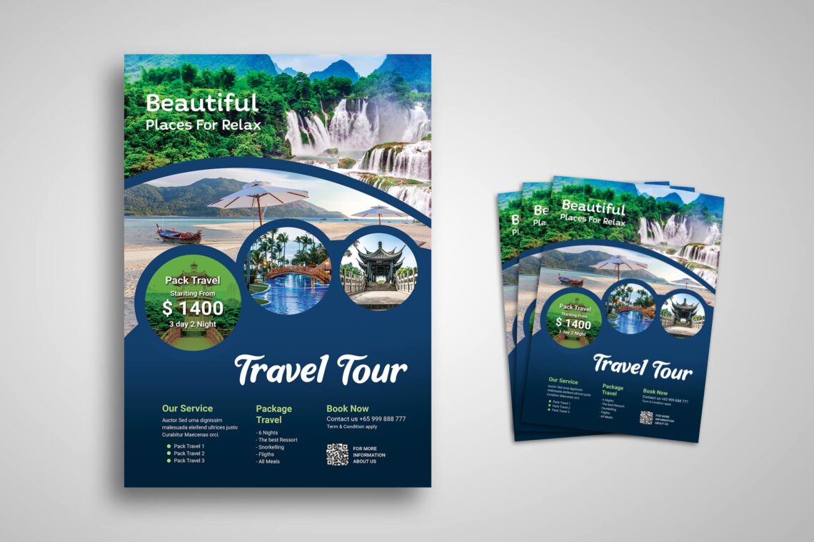 Flyer Template – Tour & Travel Package – UI Creative With Tour Flyer Template