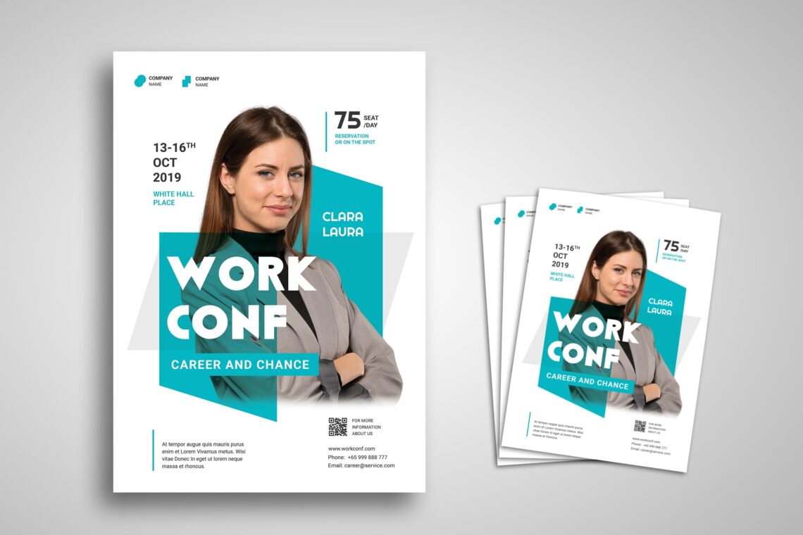 Flyer Template – Work Career Conference – UI Creative With Regard To Career Flyer Template
