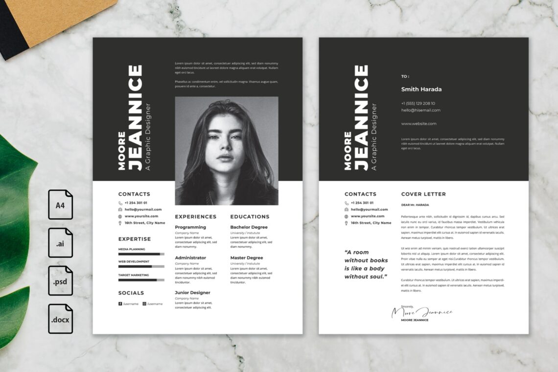 CV Resume – Graphic Designer Profile 20