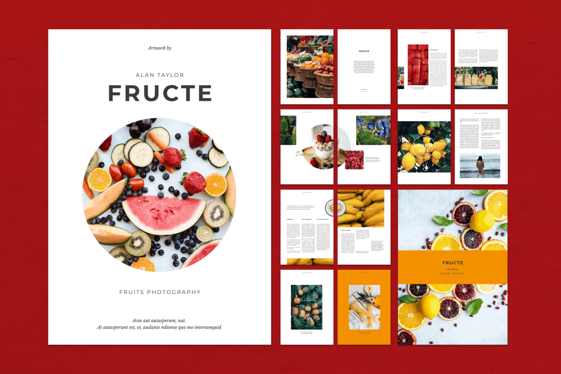 Magazine Template – Fruits Photography