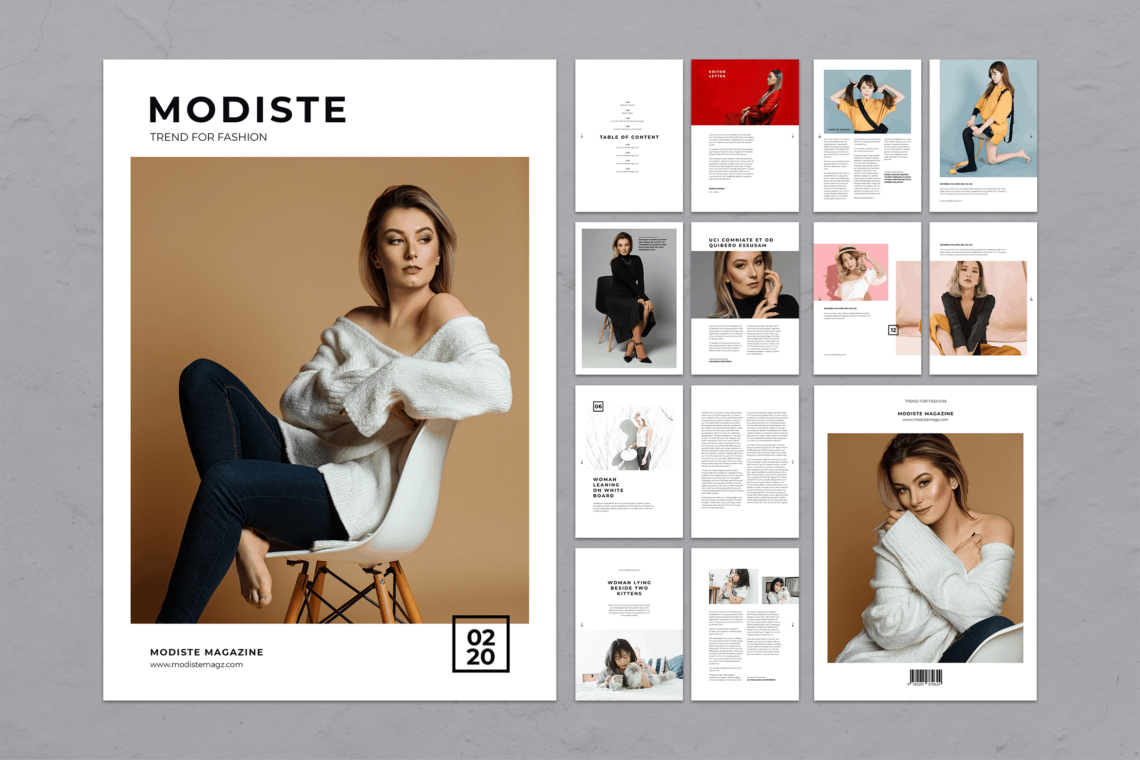 fashion magazine layout templates