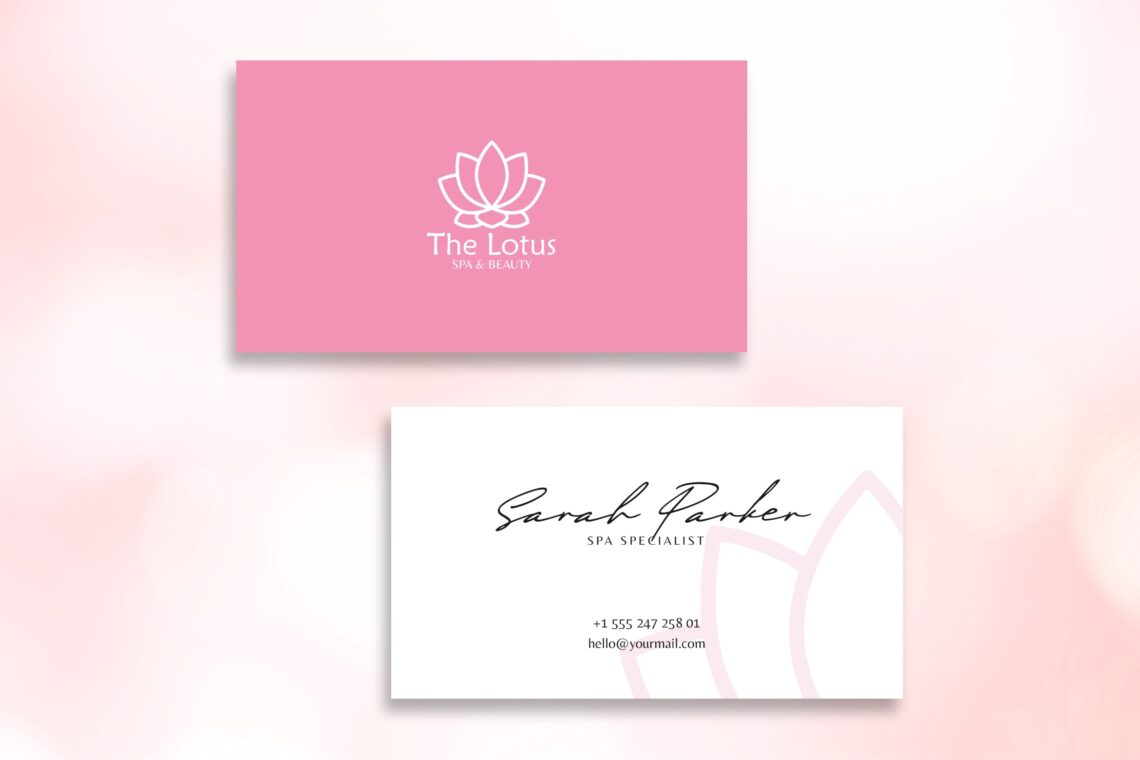 business card spa beauty brand