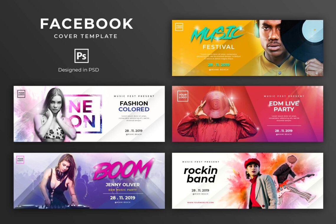 facebook cover music party festival