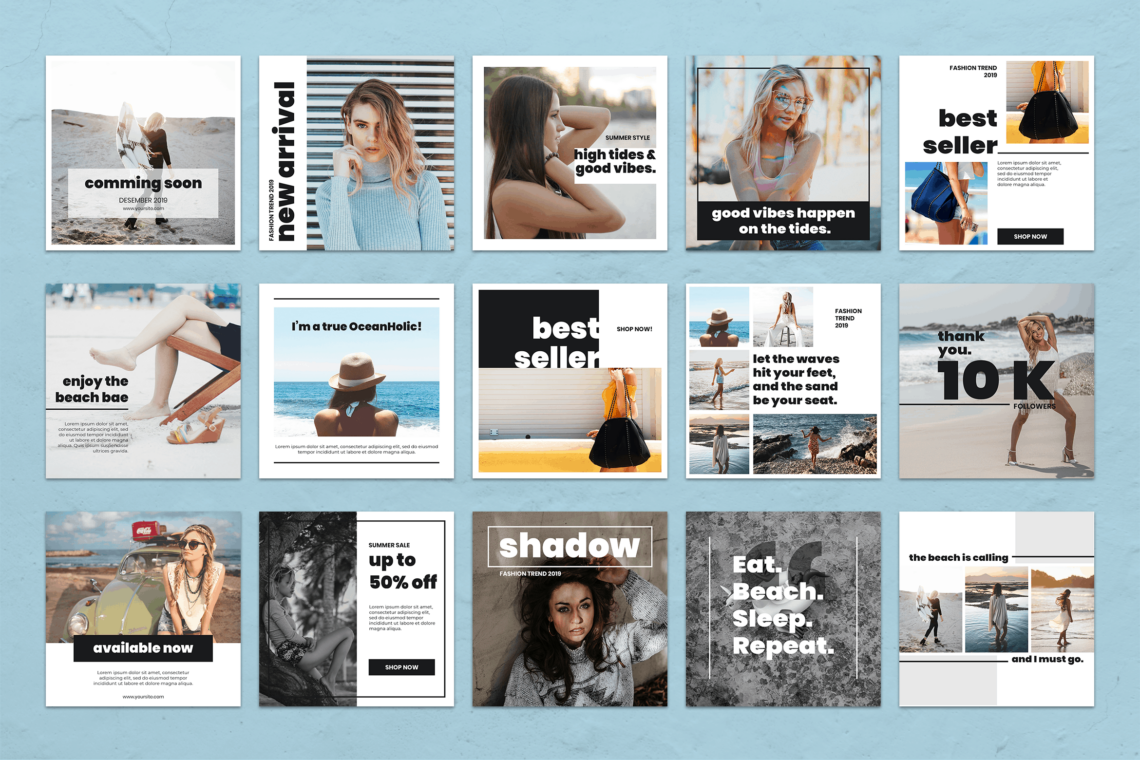 Instagram Template - Beach Fashion Theme