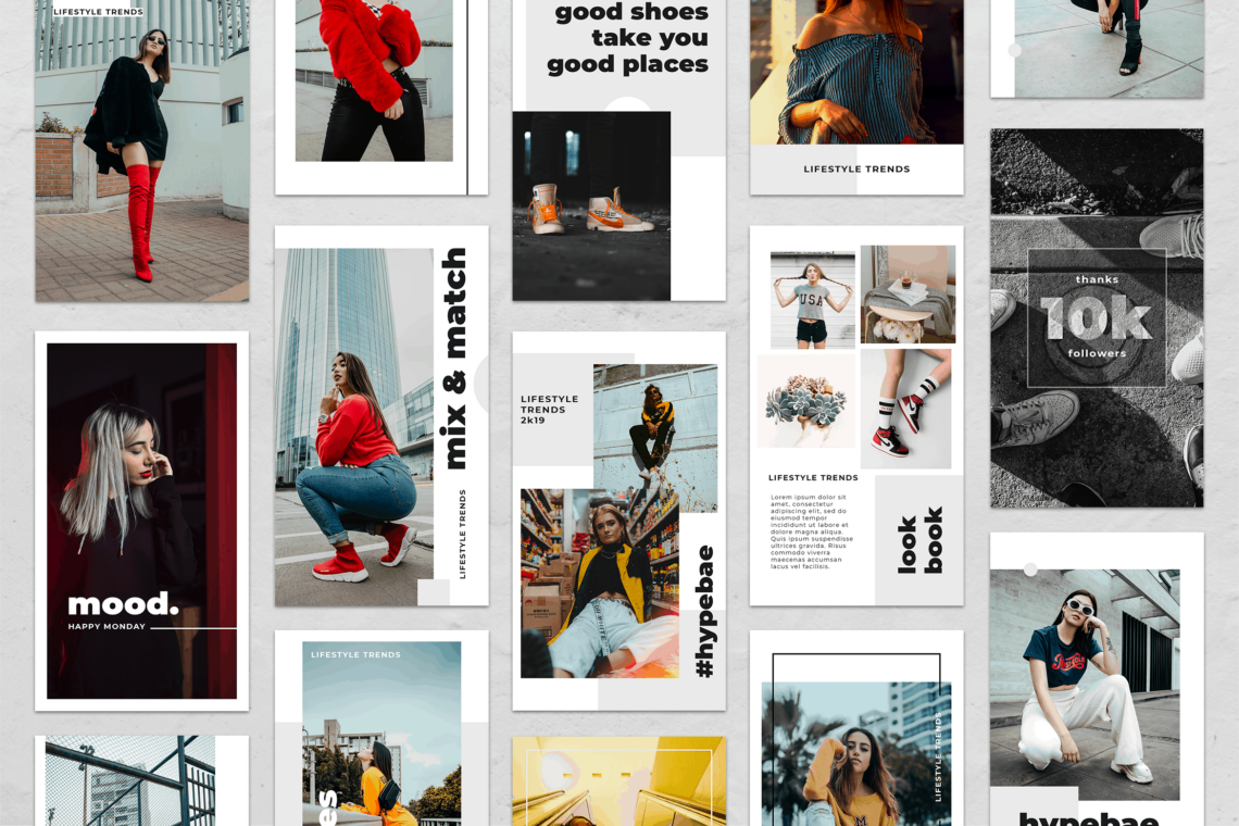 instagram stories hype fashion theme