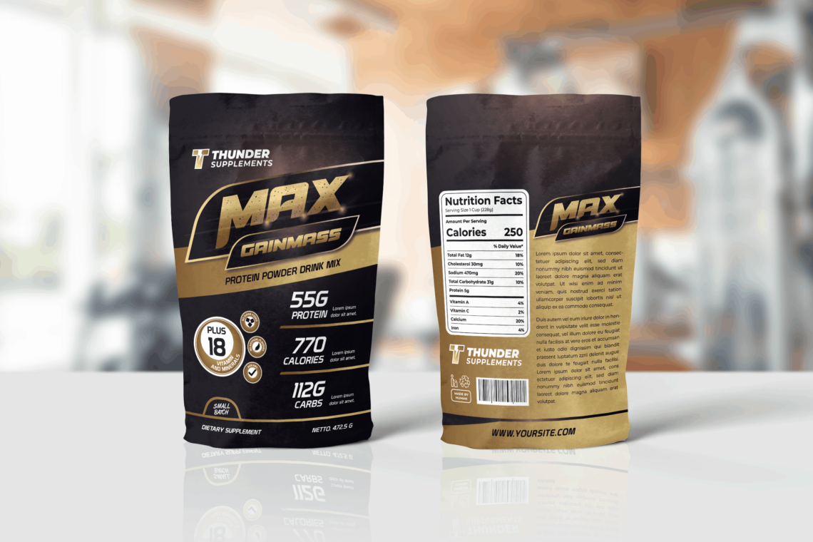 Download Packaging Template Protein Powder Drink Ui Creative