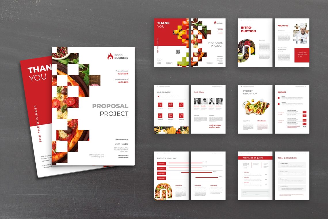 Proposal Food Business Planner UI Creative