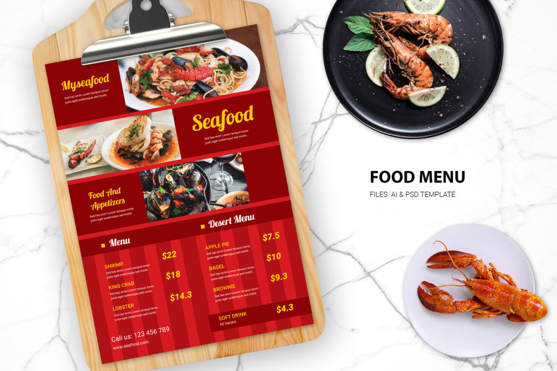 Food Menu - Seafood Resto