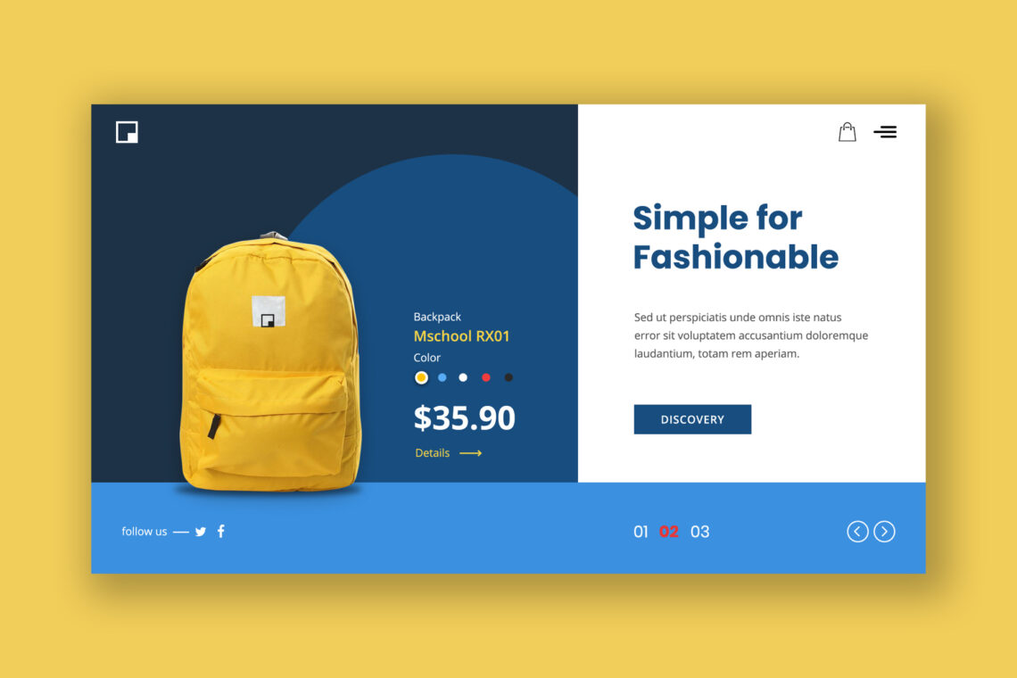 Hero Header - Simple Bags