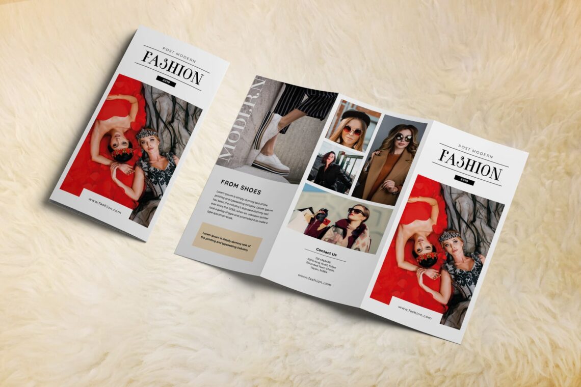 trifold brochure modern fashion