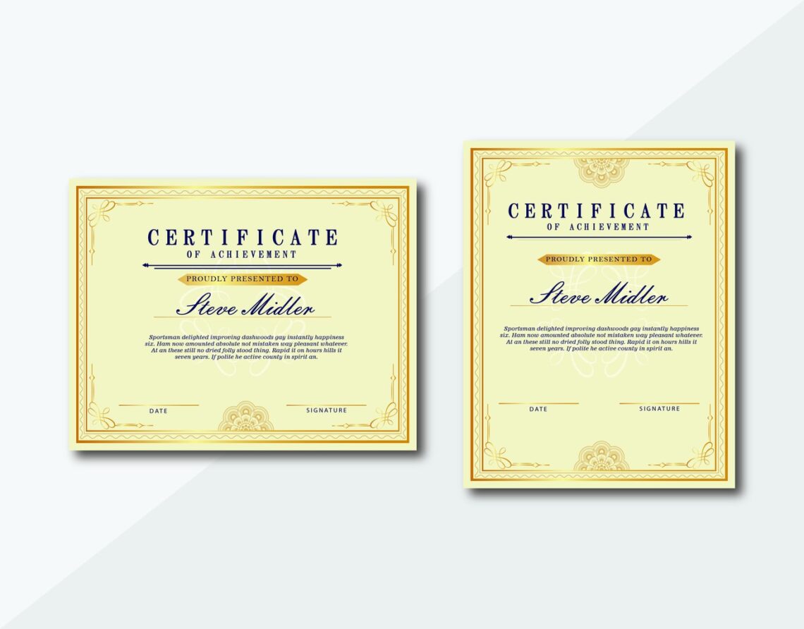 certificate memories awards