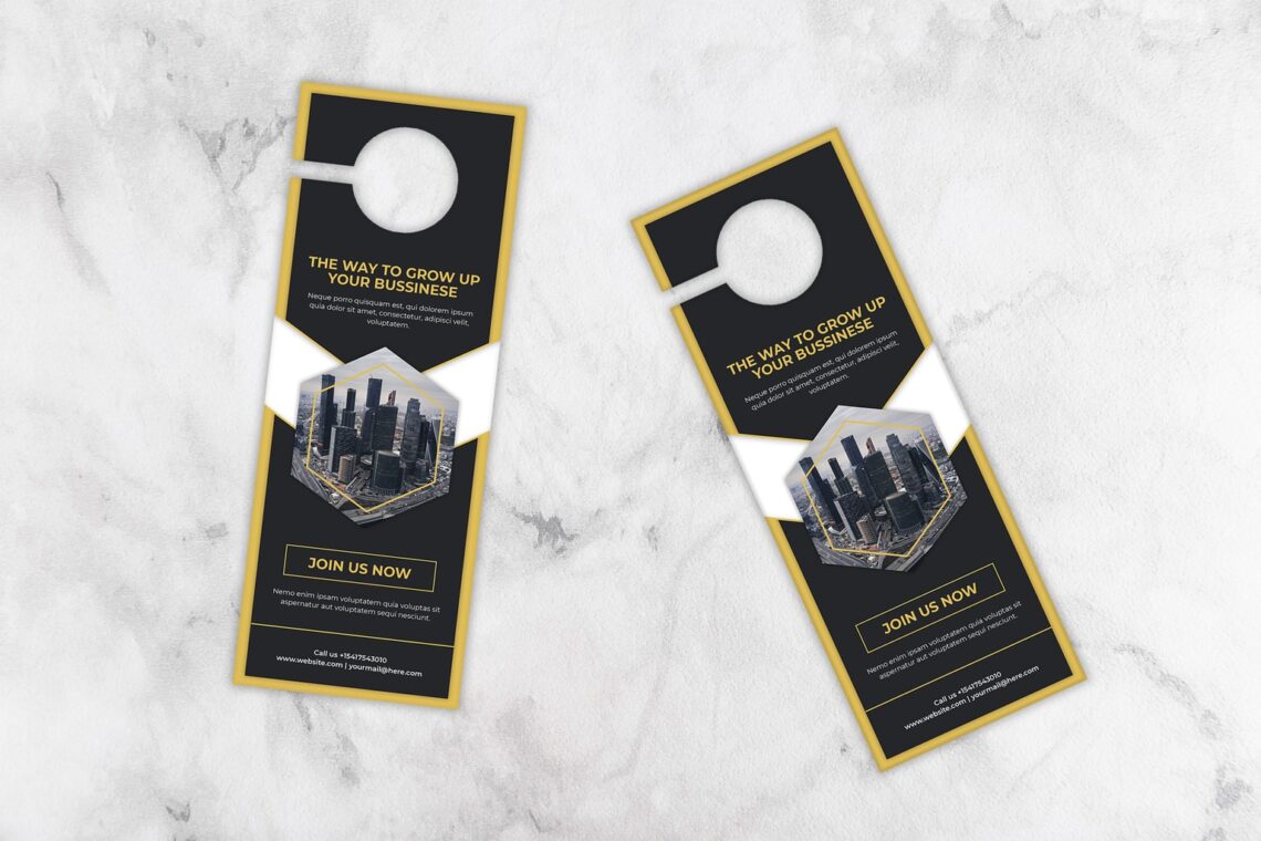 door hanger grow up business