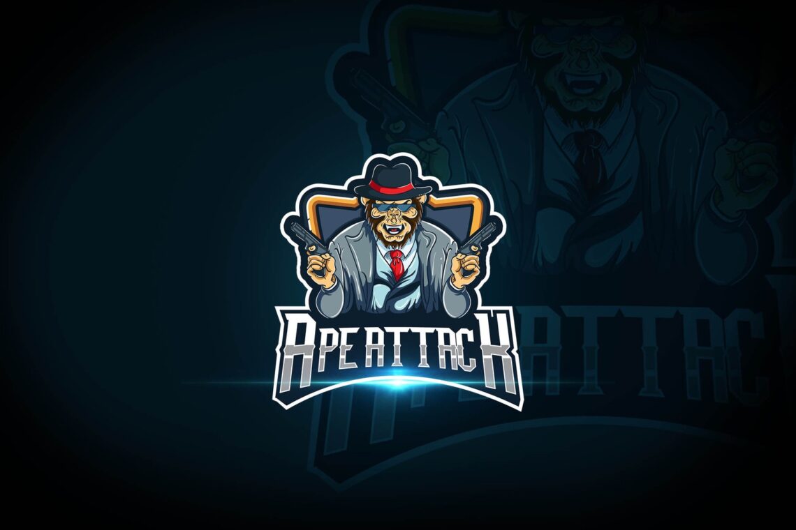 esport logo ape attack