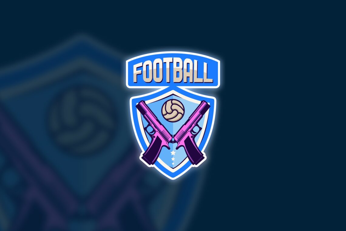 esport logo football gun