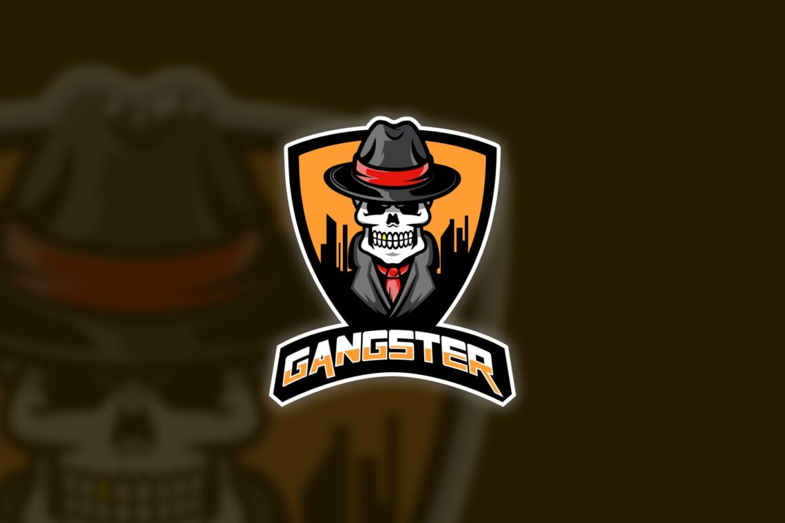 esport logo skull gangster