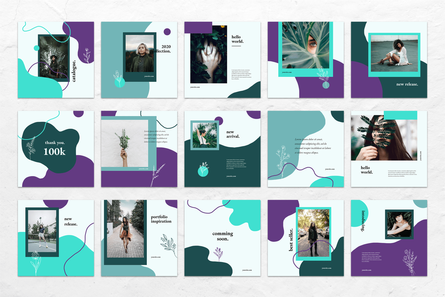 instagram banner fashion flower theme 4