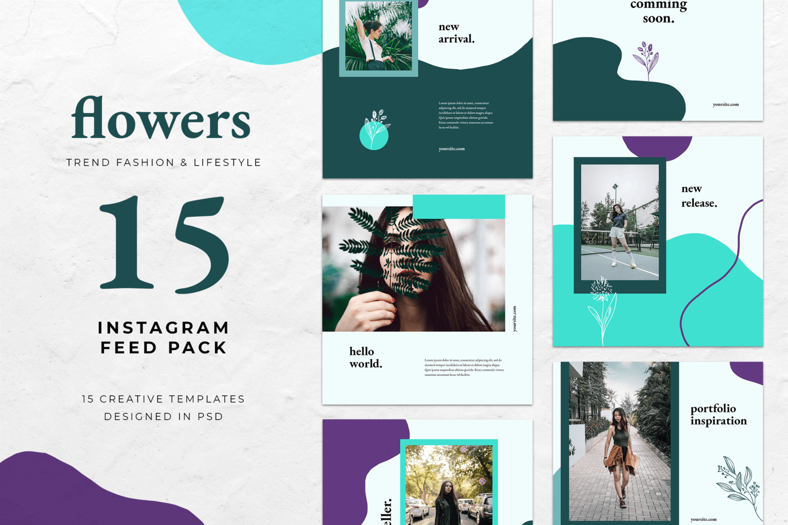 Instagram Banner Fashion Flower Theme