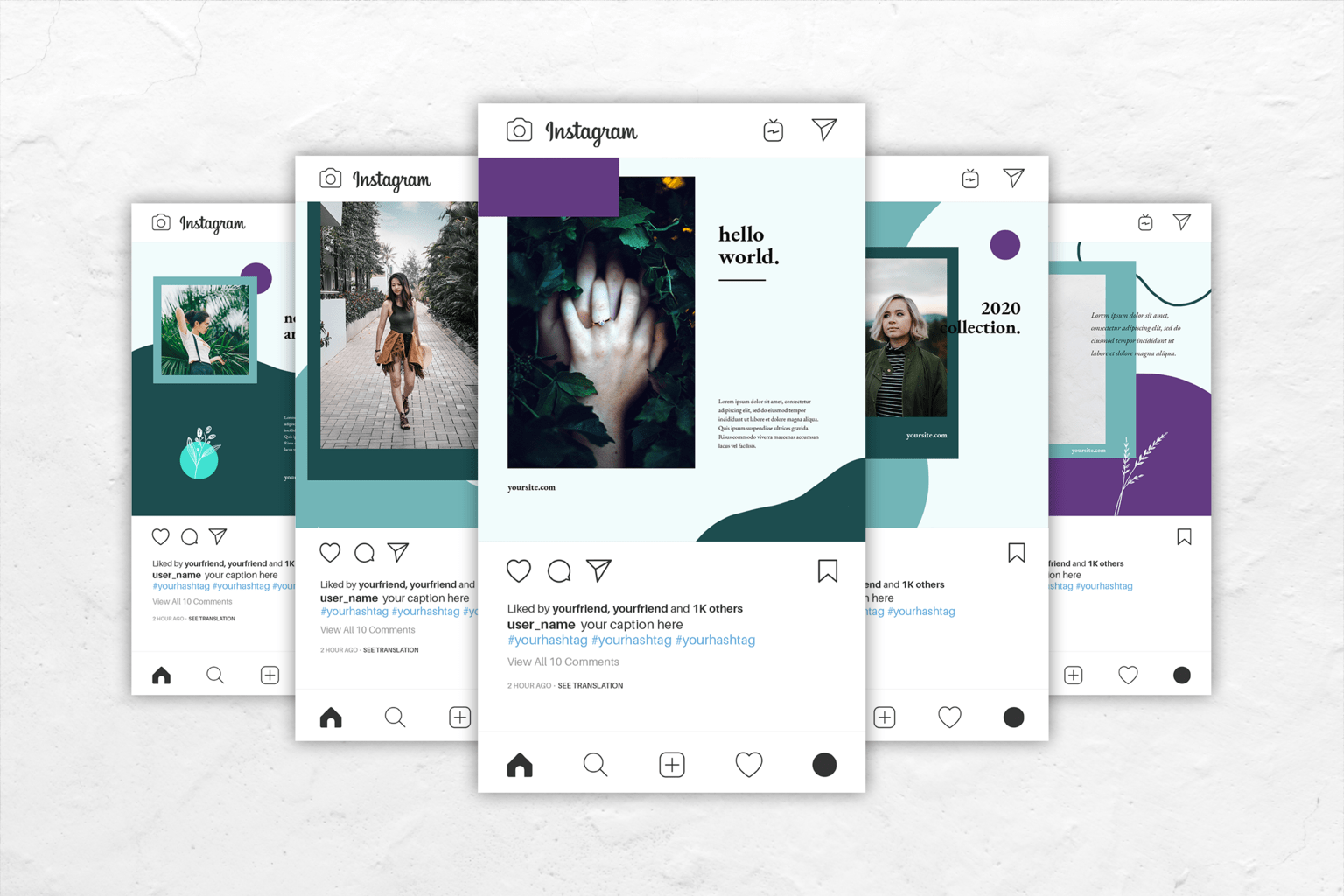 instagram banner fashion flower theme