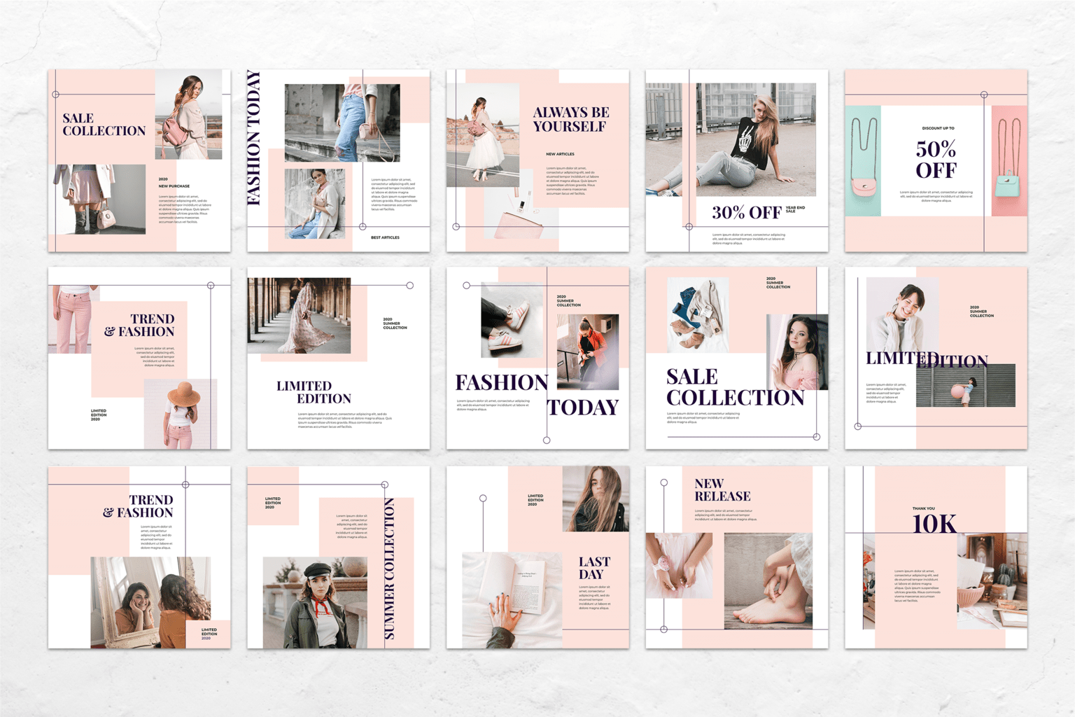 instagram banner pasteline fashion style 4