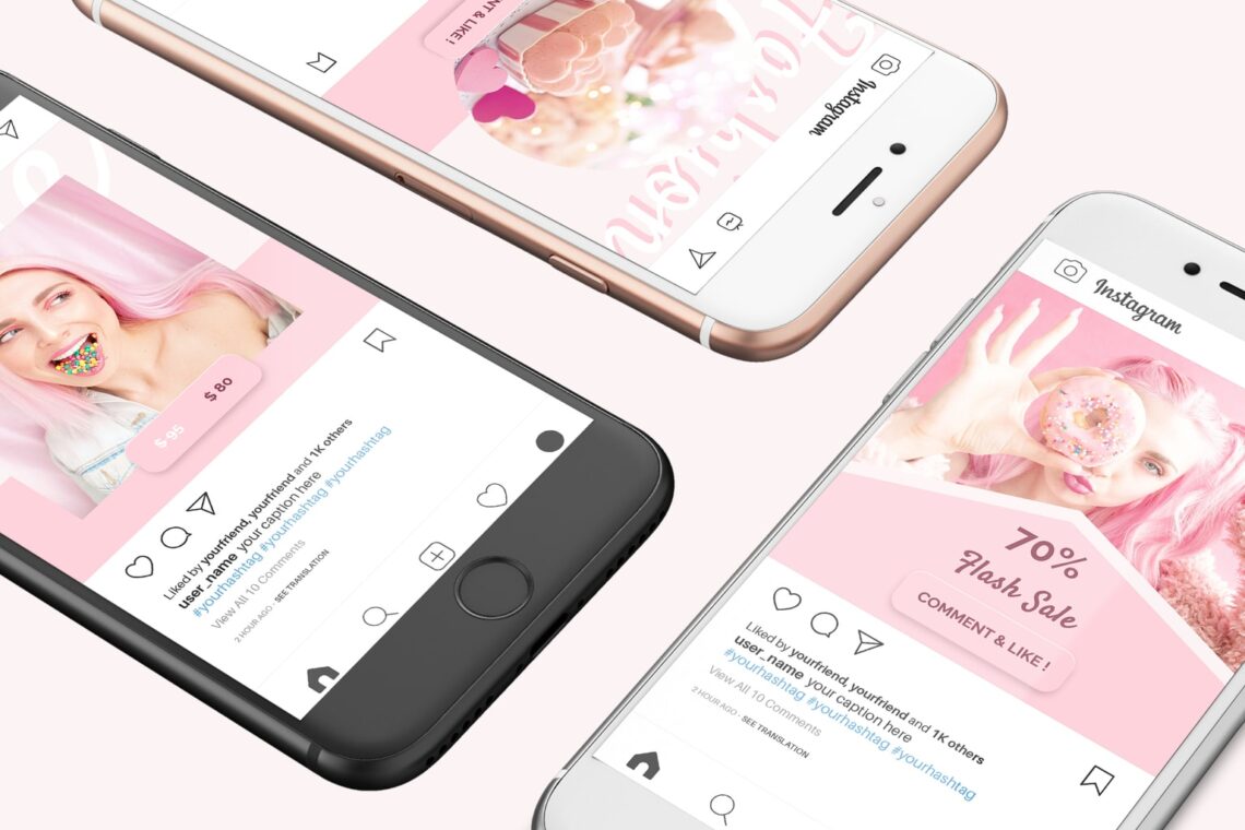 instagram banner pink fashion sale 2