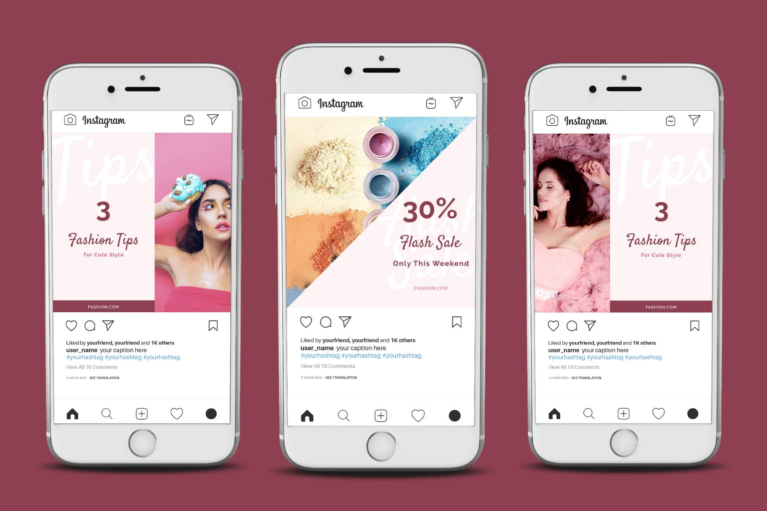 instagram banner pink fashion sale 3