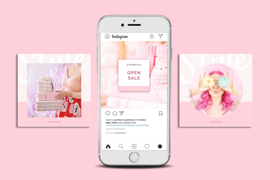 instagram banner pink fashion sale 4