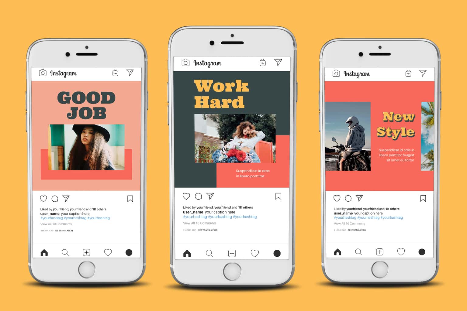 instagram banner work hard style 2
