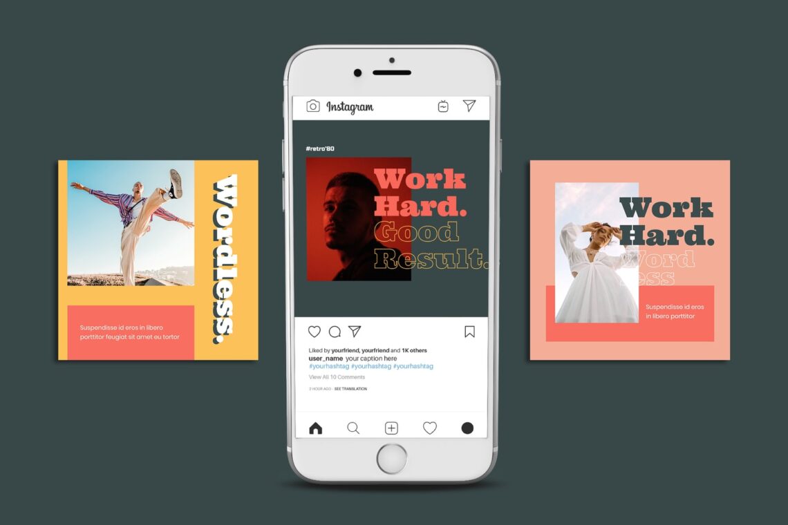 instagram banner work hard style 3