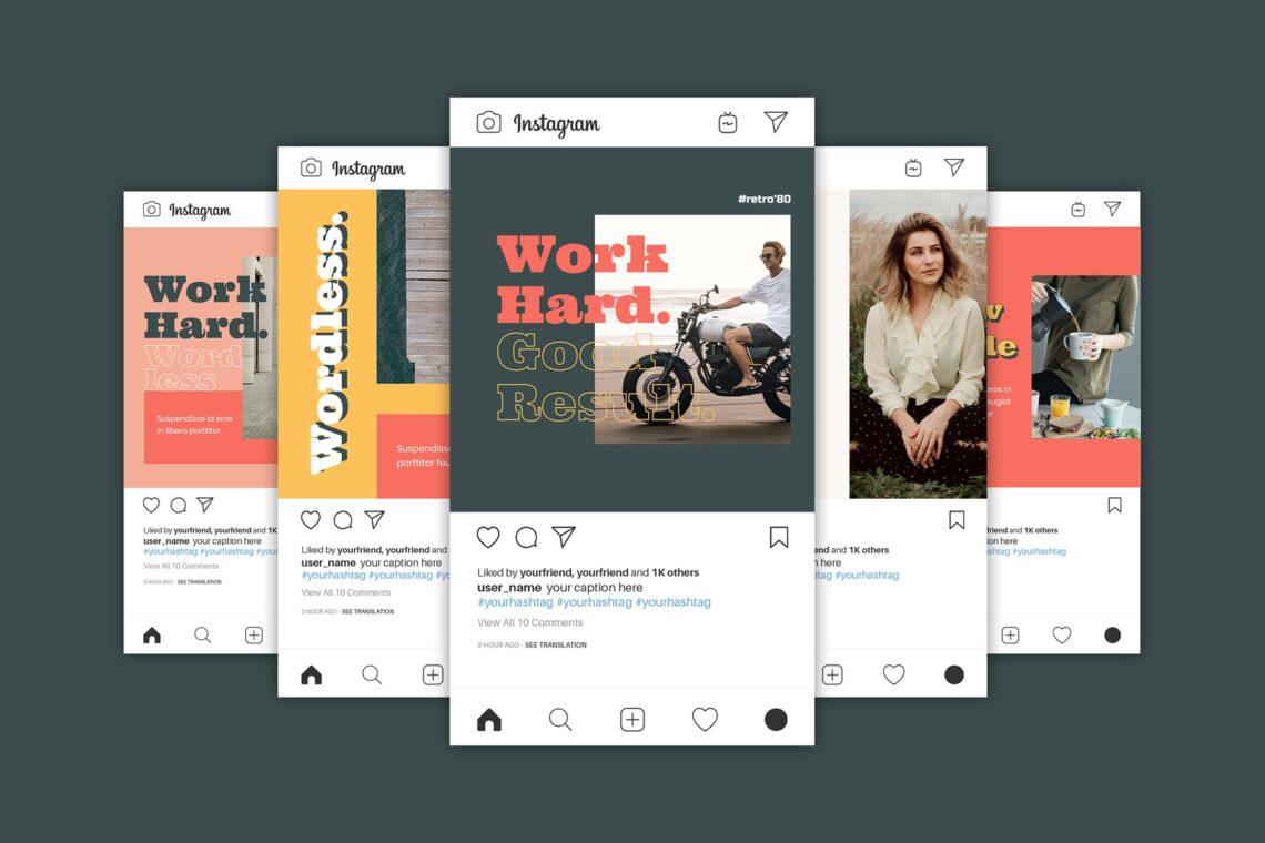 instagram banner work hard style