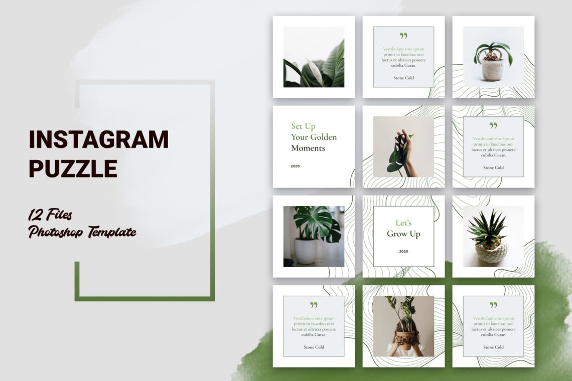 instagram puzzle decorative plants