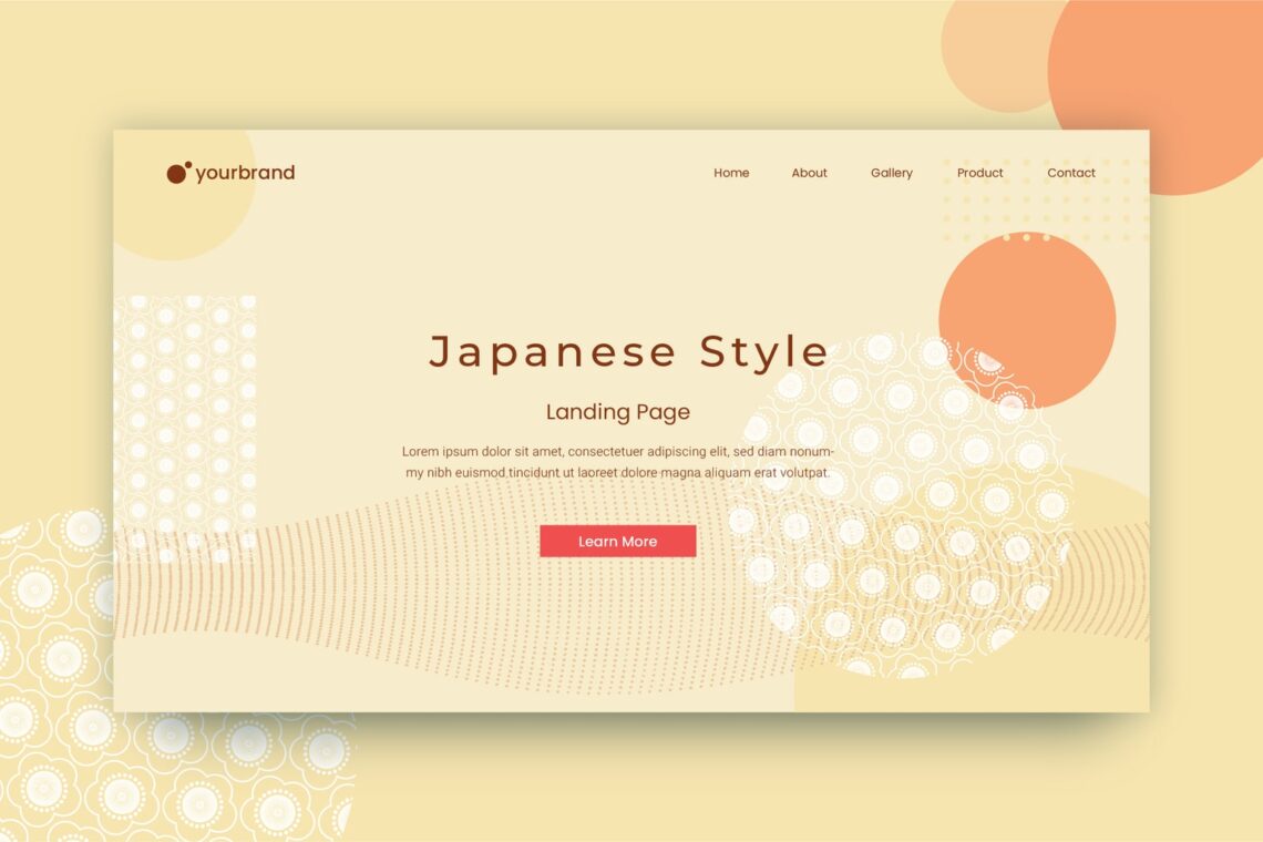 abstract background japanese minimalist motif